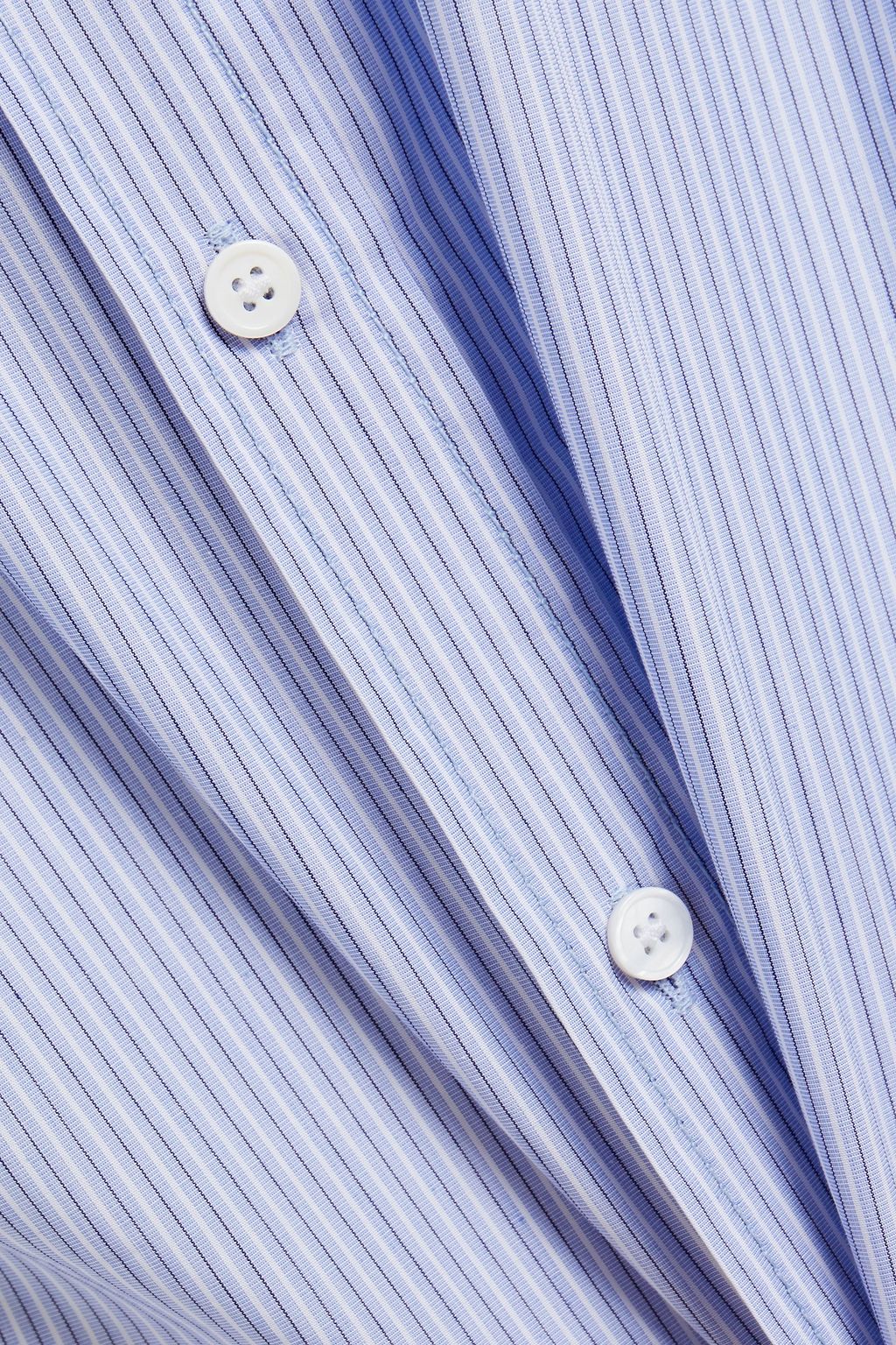 SANDRO Milen striped cotton-poplin shirt