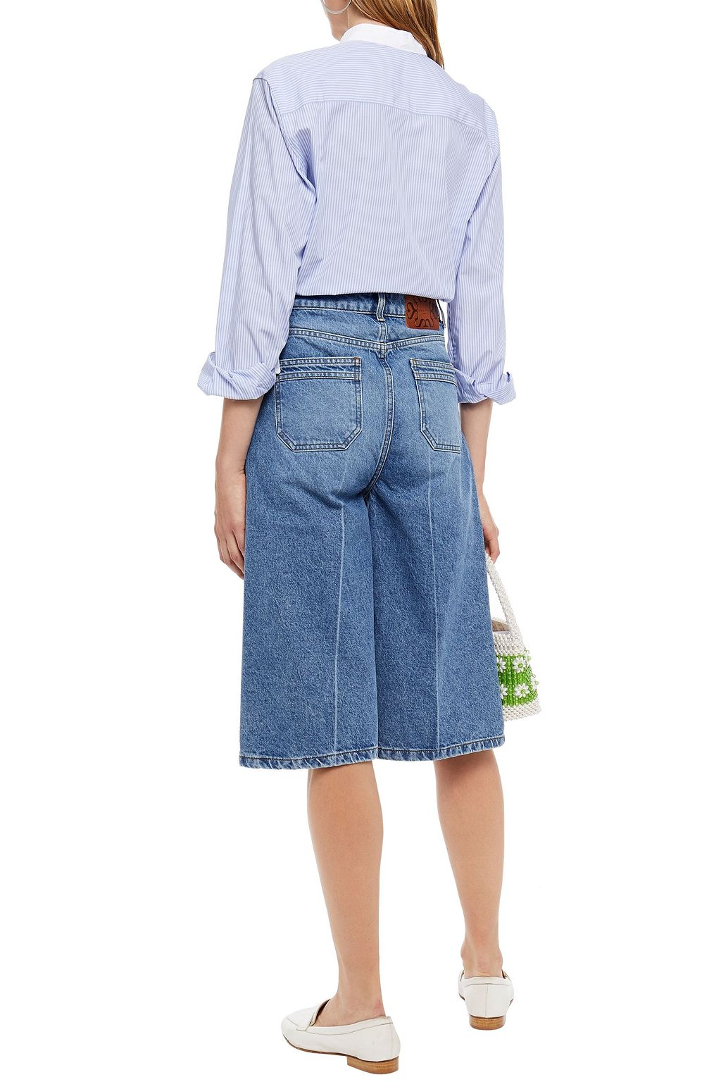 SANDRO Milen striped cotton-poplin shirt