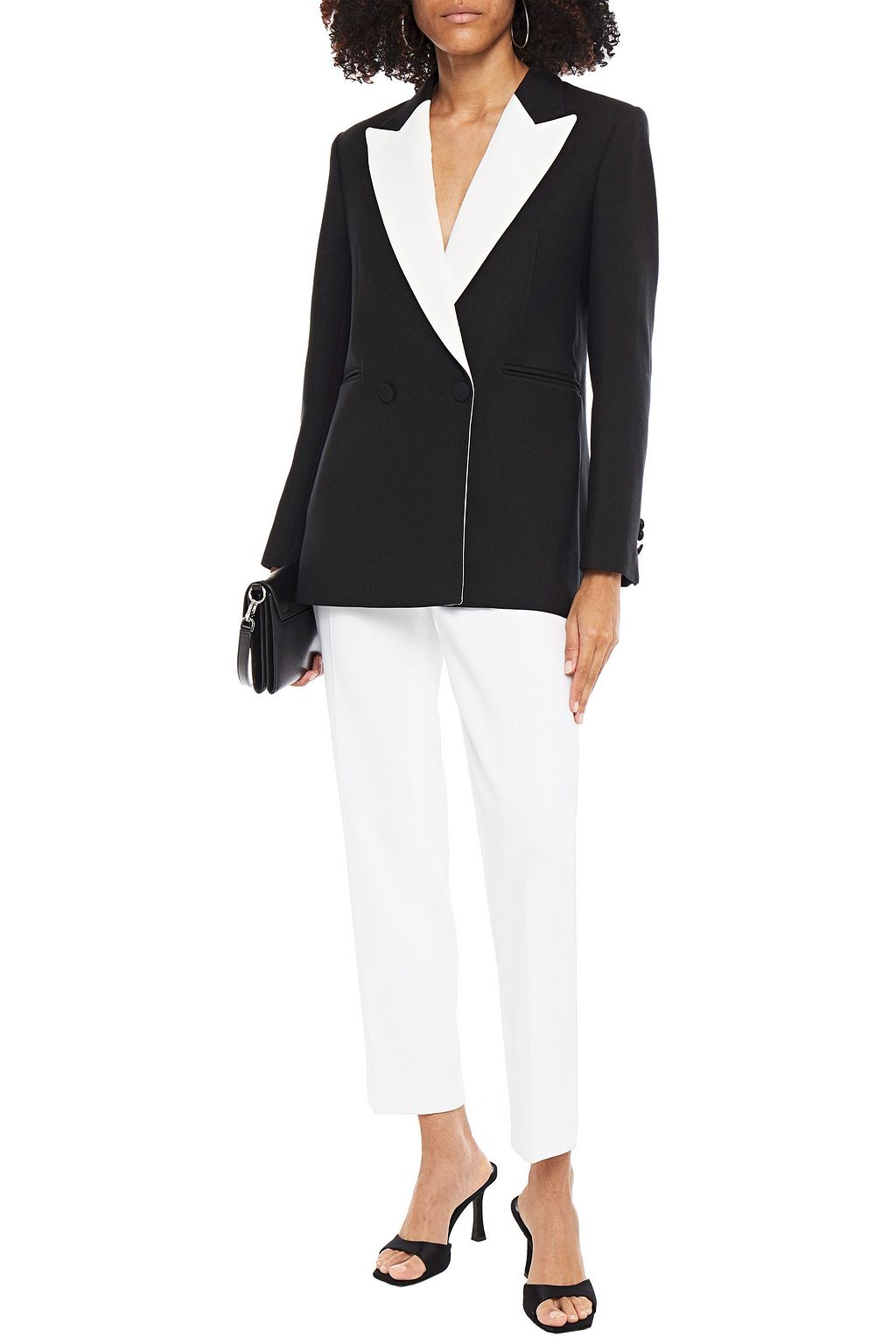 SANDRO Marel two-tone twill blazer