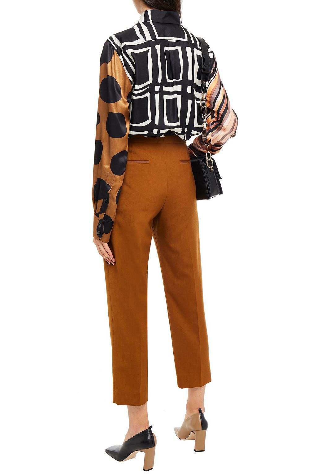 MARNI Cropped wool-crepe tapered pants