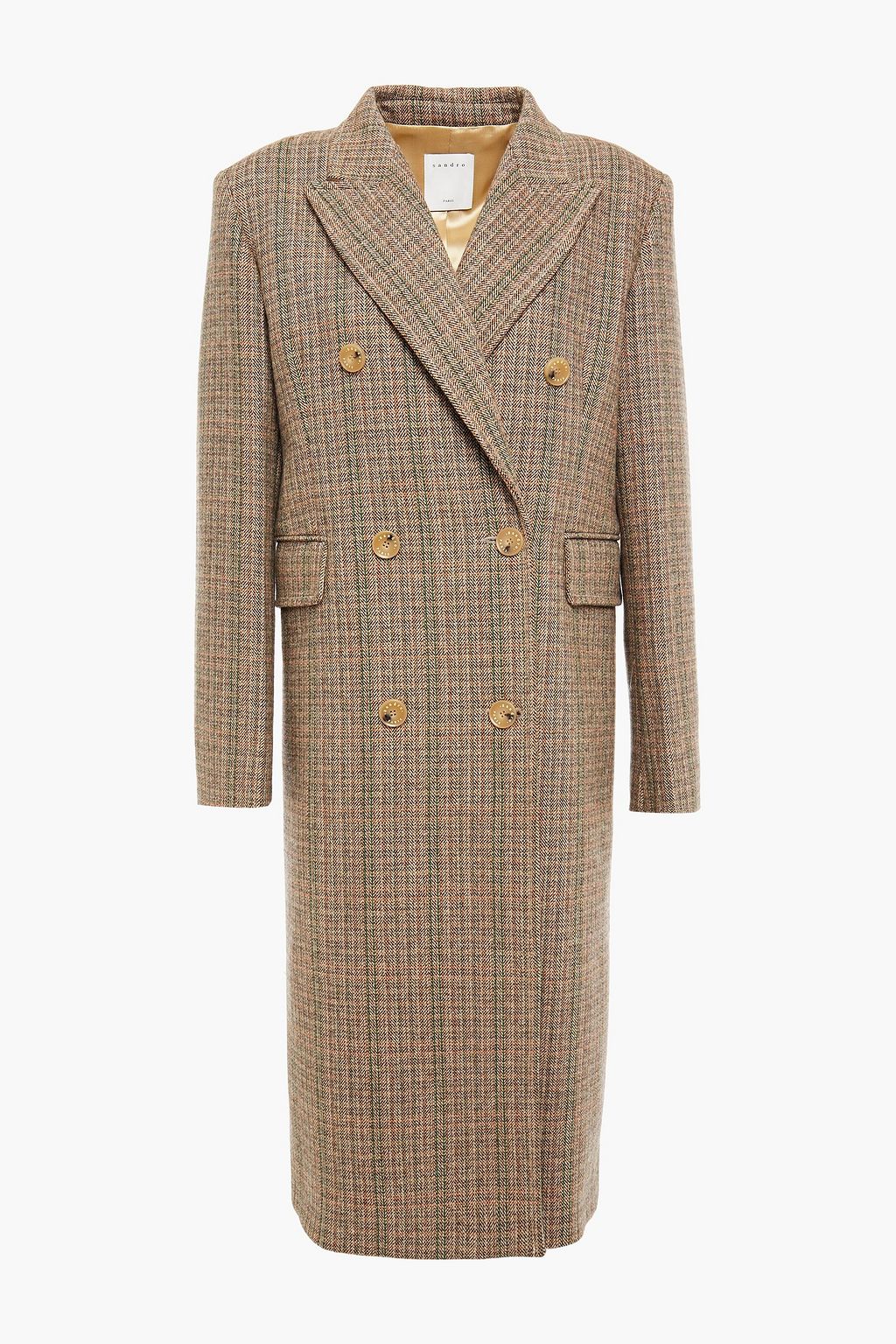 sandro checked coat
