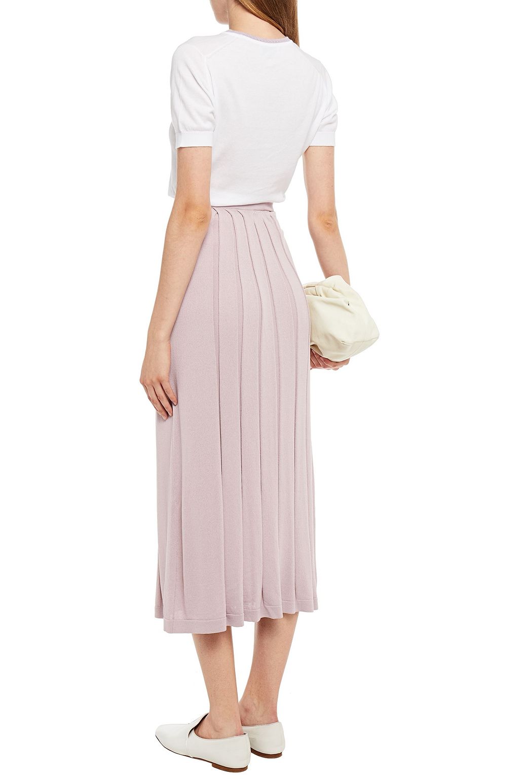 JOHN SMEDLEY Pointelle-trimmed cotton top