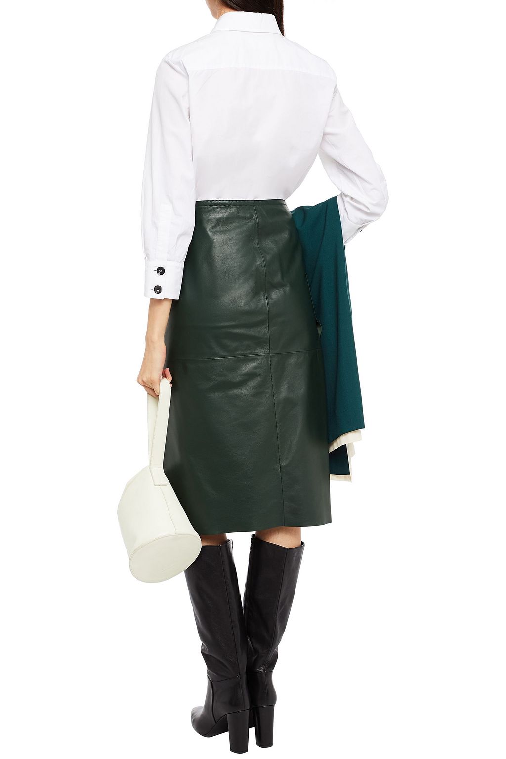 MARNI Leather pencil skirt