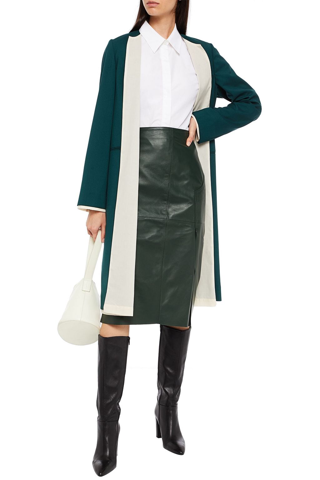 MARNI Leather pencil skirt