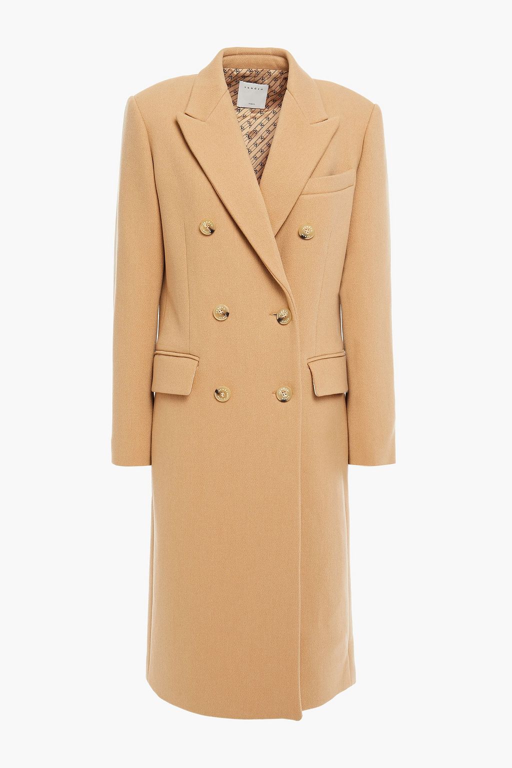 sandro double breasted wool coat