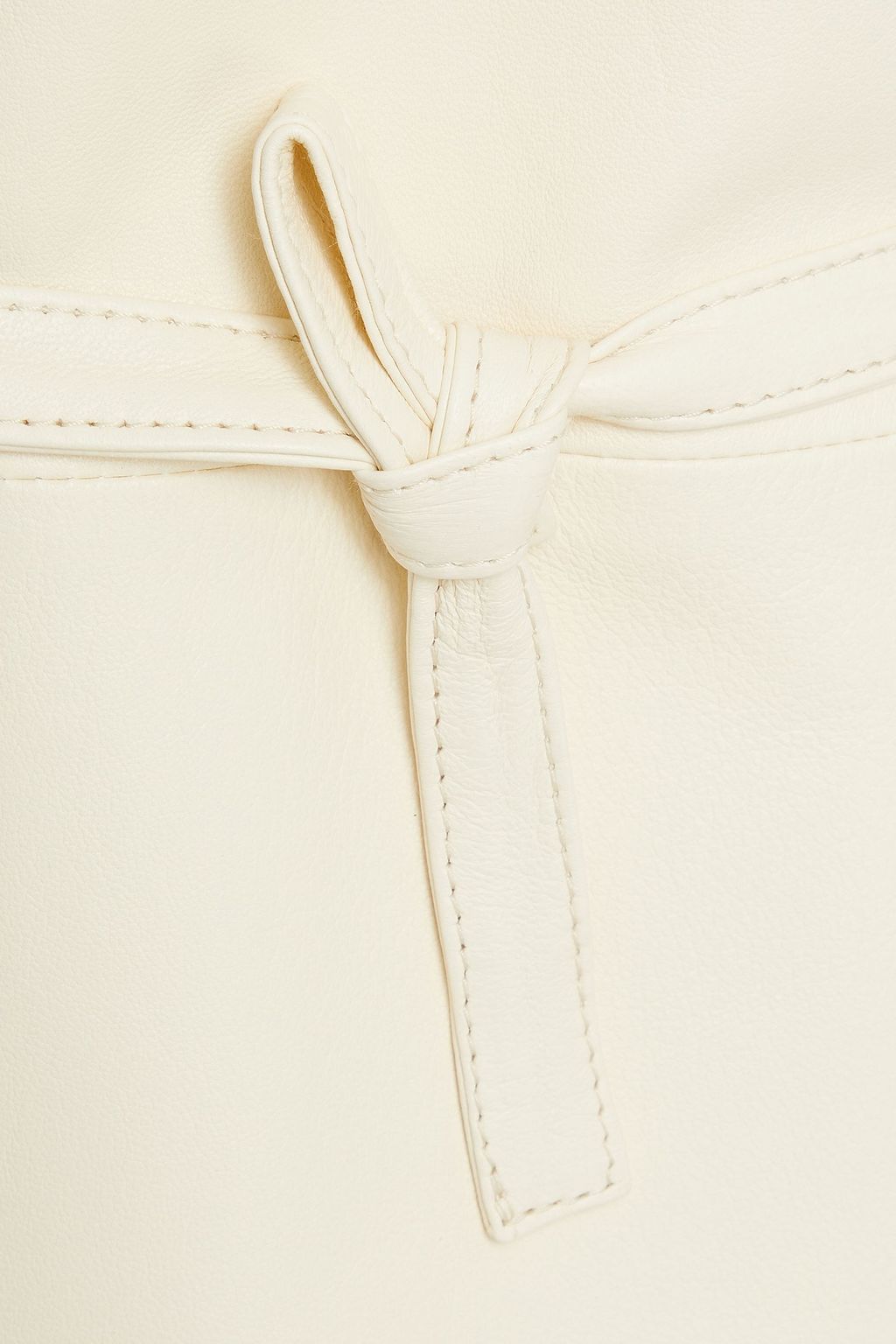 MARNI Belted leather midi dress