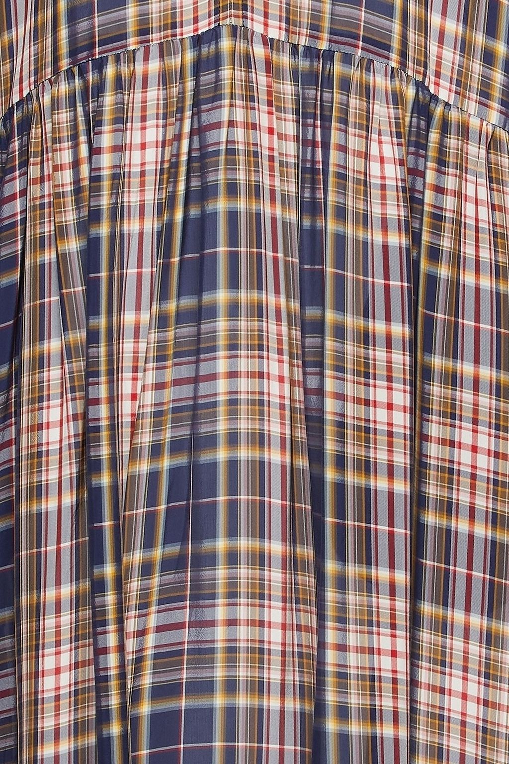SEA Rooney checked woven and cotton-poplin midi dress