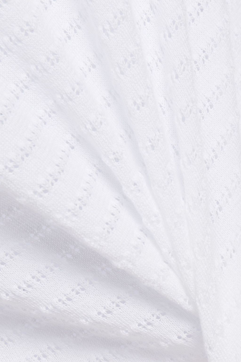 JOHN SMEDLEY Pointelle-knit cotton top