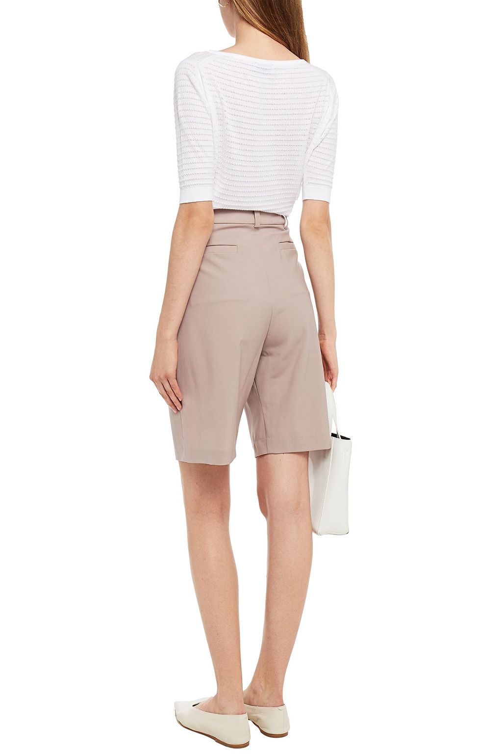 JOHN SMEDLEY Pointelle-knit cotton top