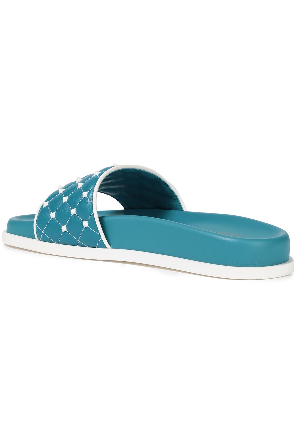 VALENTINO GARAVANI Rockstud Spike quilted leather slides