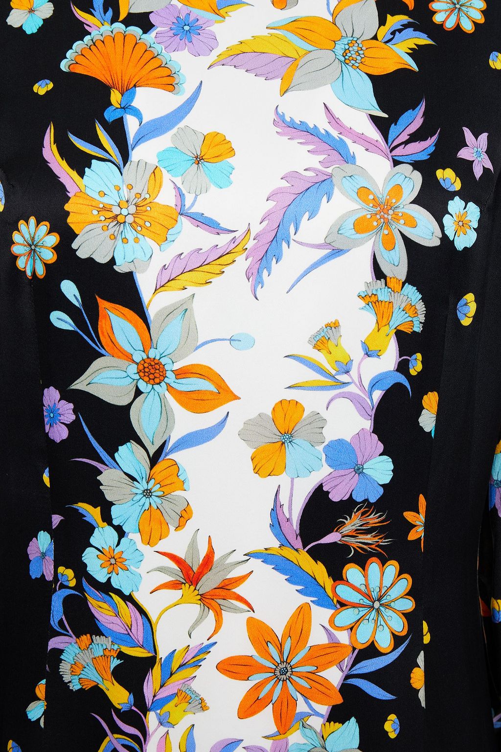 ANDREW GN Floral-print silk-satin midi dress