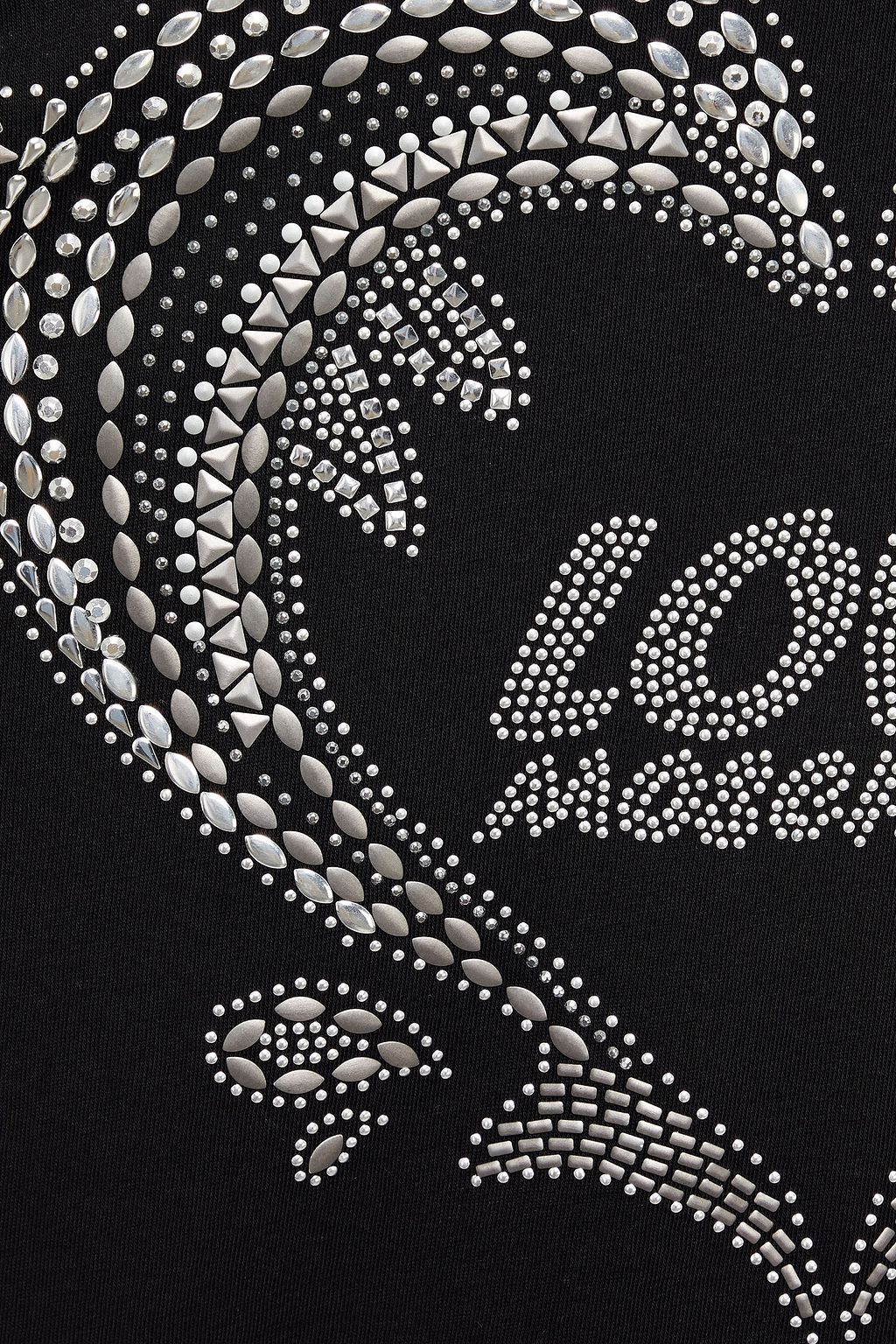 LOVE MOSCHINO Embellished cotton-jersey T-shirt
