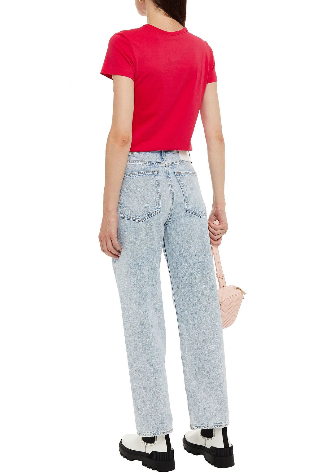 LOVE MOSCHINO Embellished cotton-jersey T-shirt