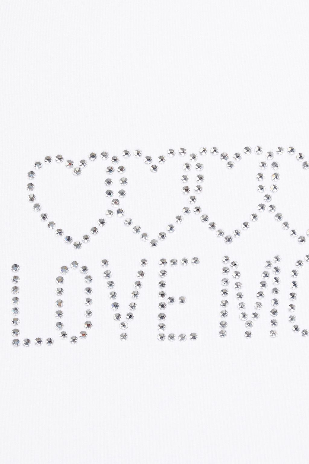 LOVE MOSCHINO Crystal-embellished stretch-cotton jersey T-shirt