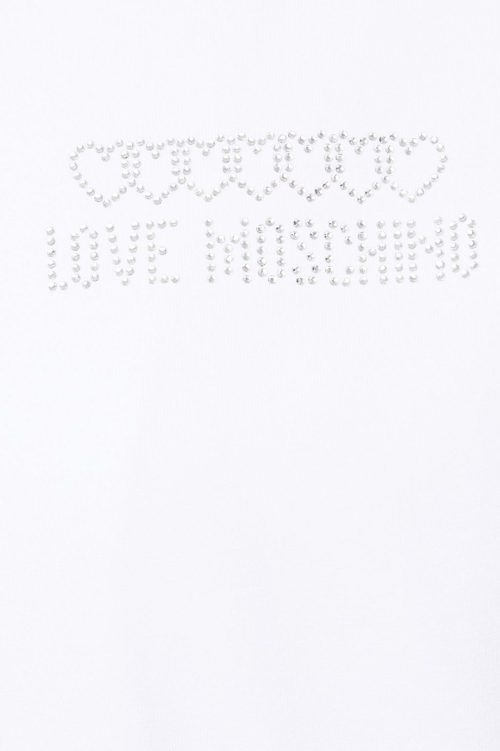 LOVE MOSCHINO Crystal-embellished French cotton-blend terry hoodie