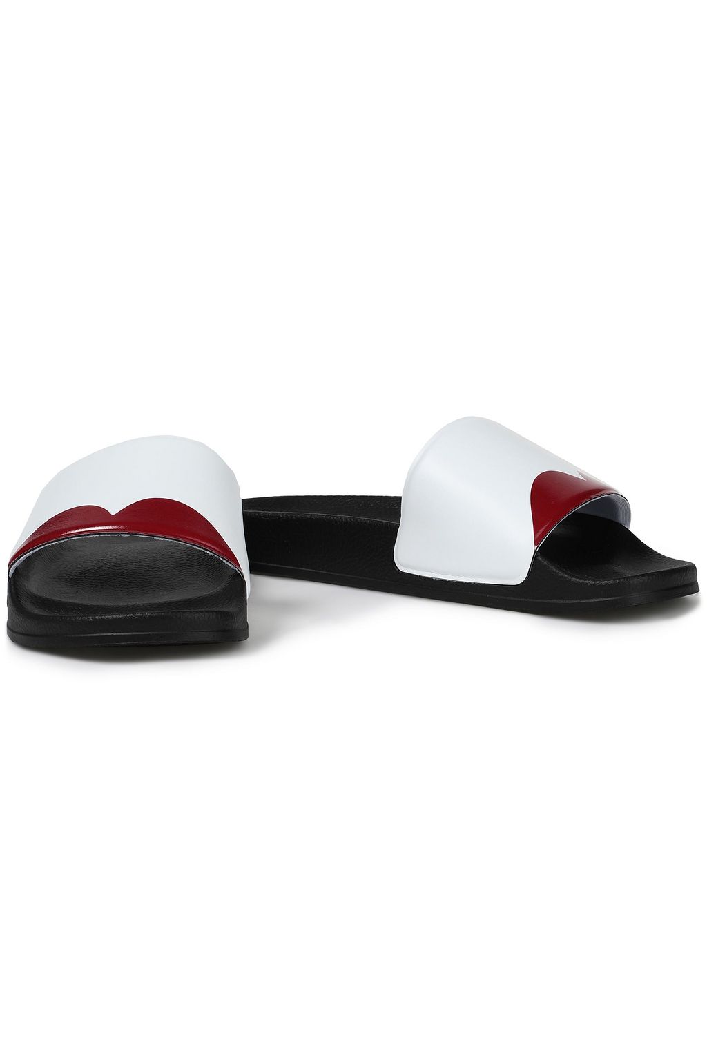 MARNI Printed faux leather slides