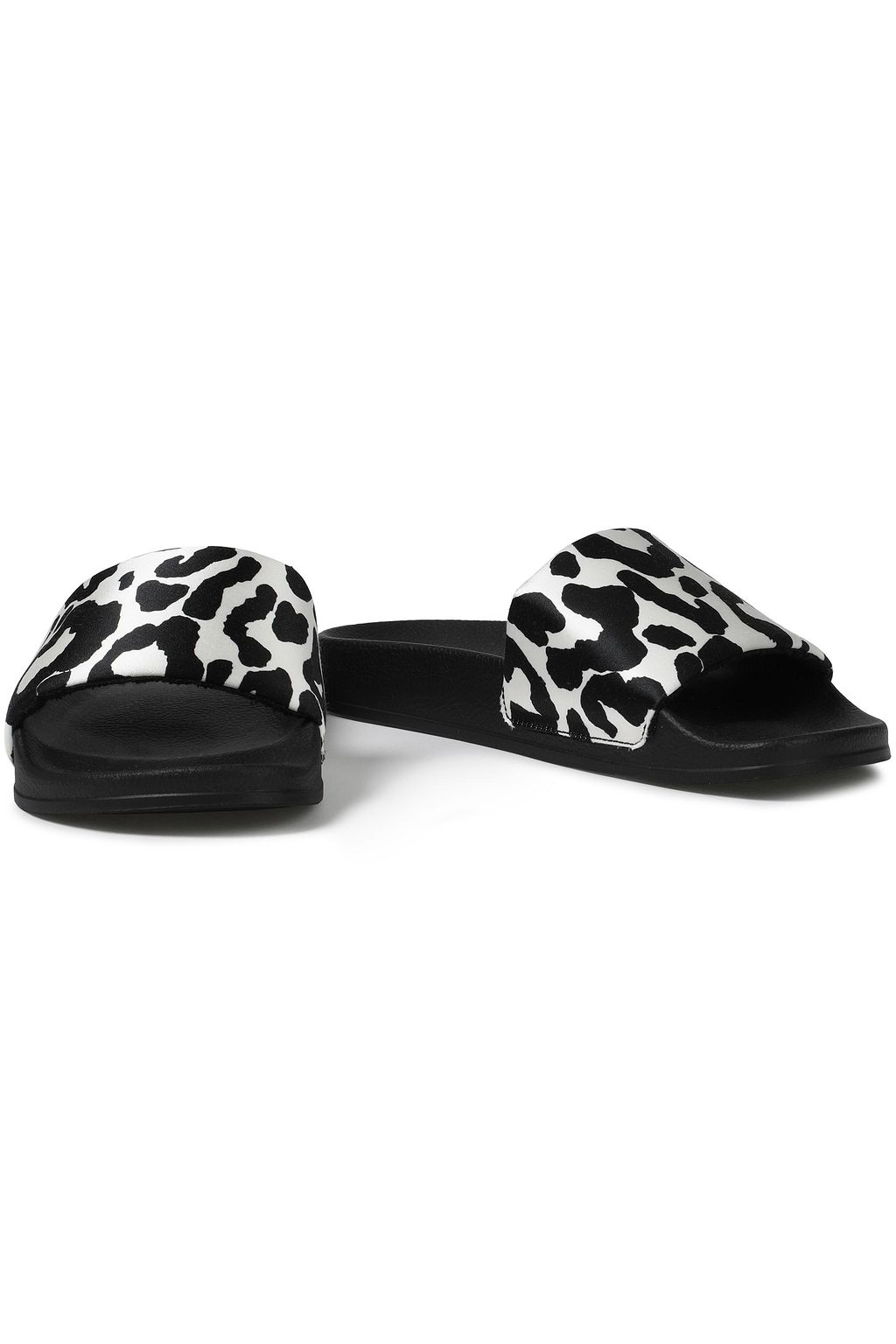 MARNI Leopard-print satin slides