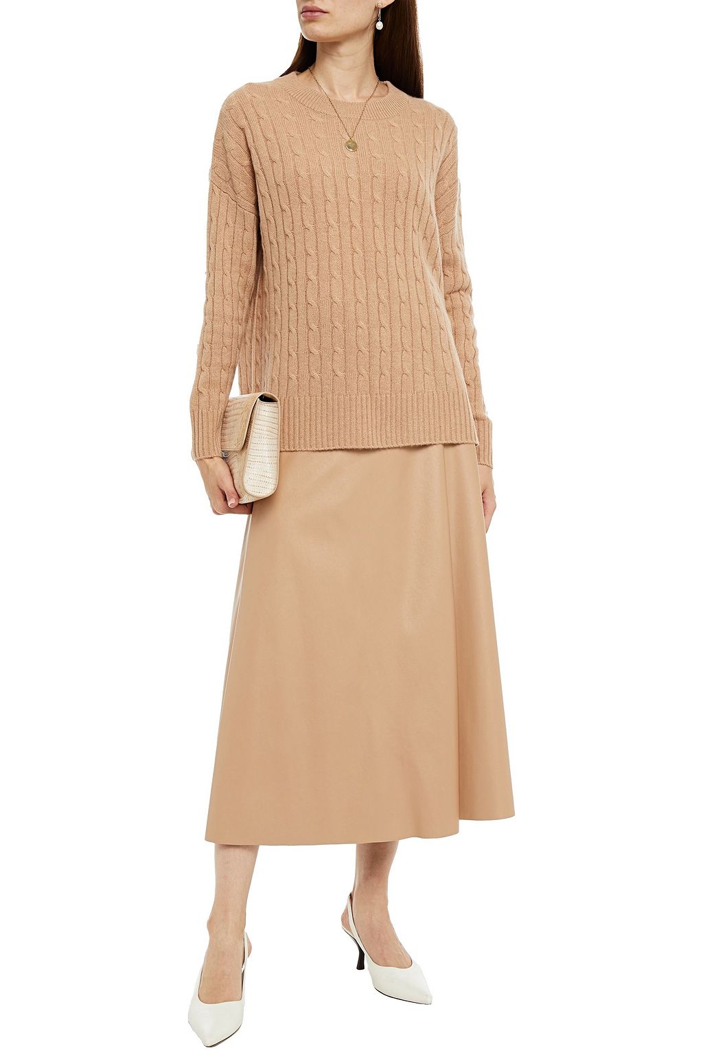 N.PEAL Cable-knit cashmere sweater