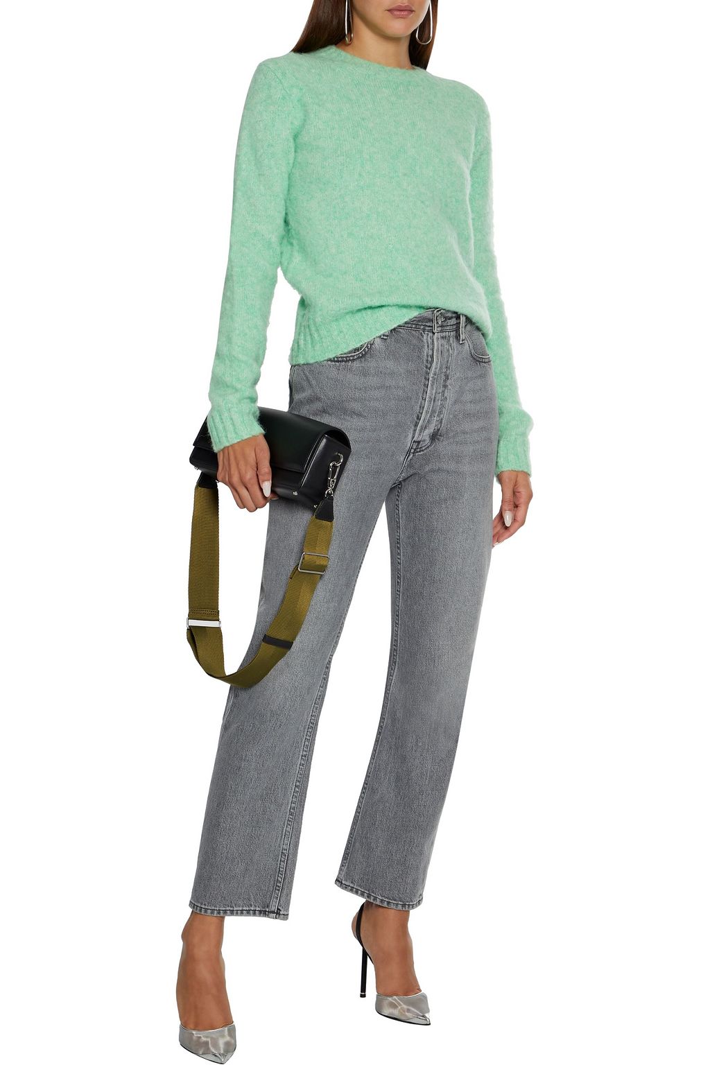 HELMUT LANG Brushed mélange knitted sweater