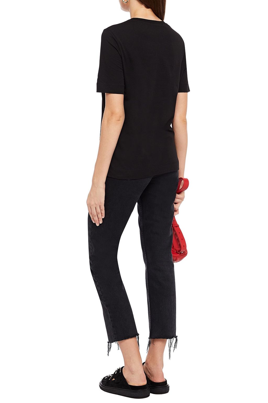 LOVE MOSCHINO Printed cotton-jersey T-shirt