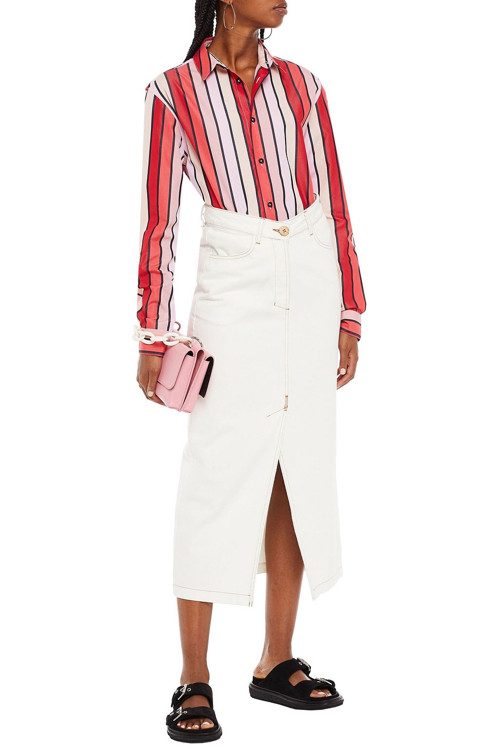MARNI Striped cotton-poplin shirt