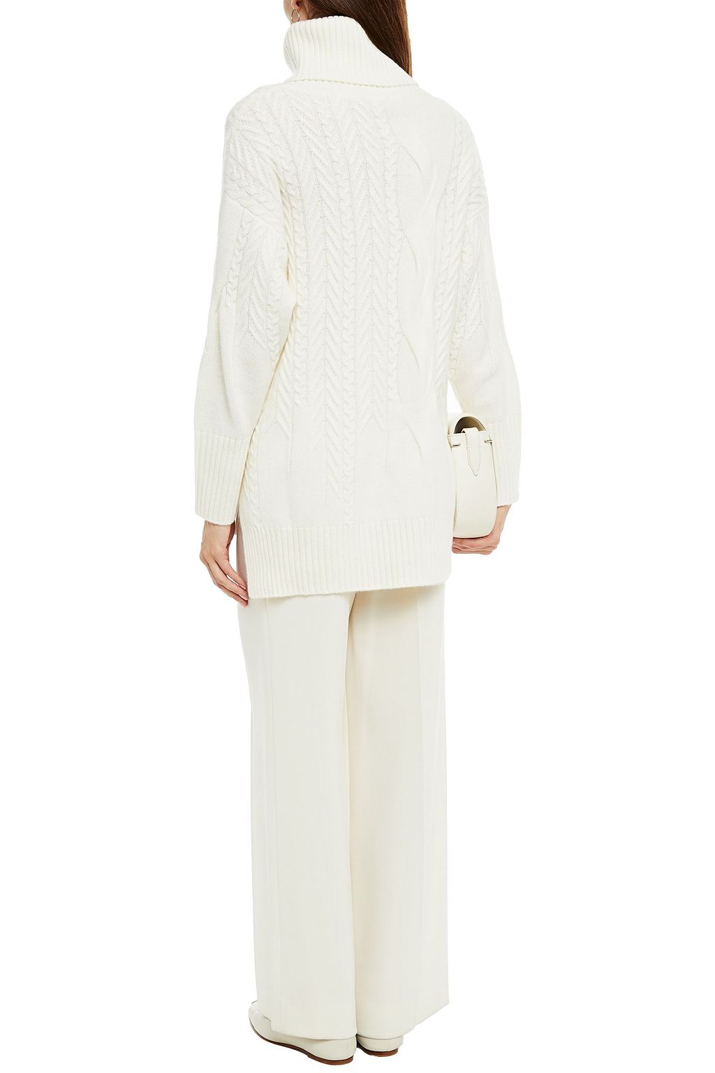 N.PEAL Cable-knit cashmere turtleneck sweater