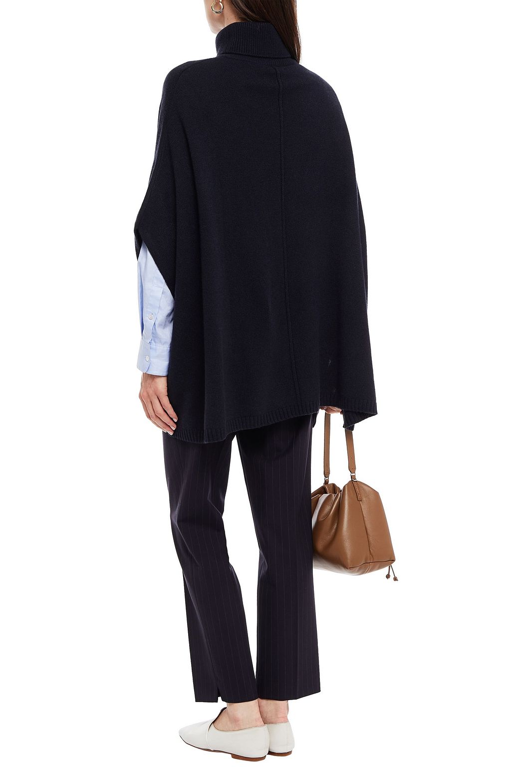 N.PEAL Melierter Poncho aus Kaschmir