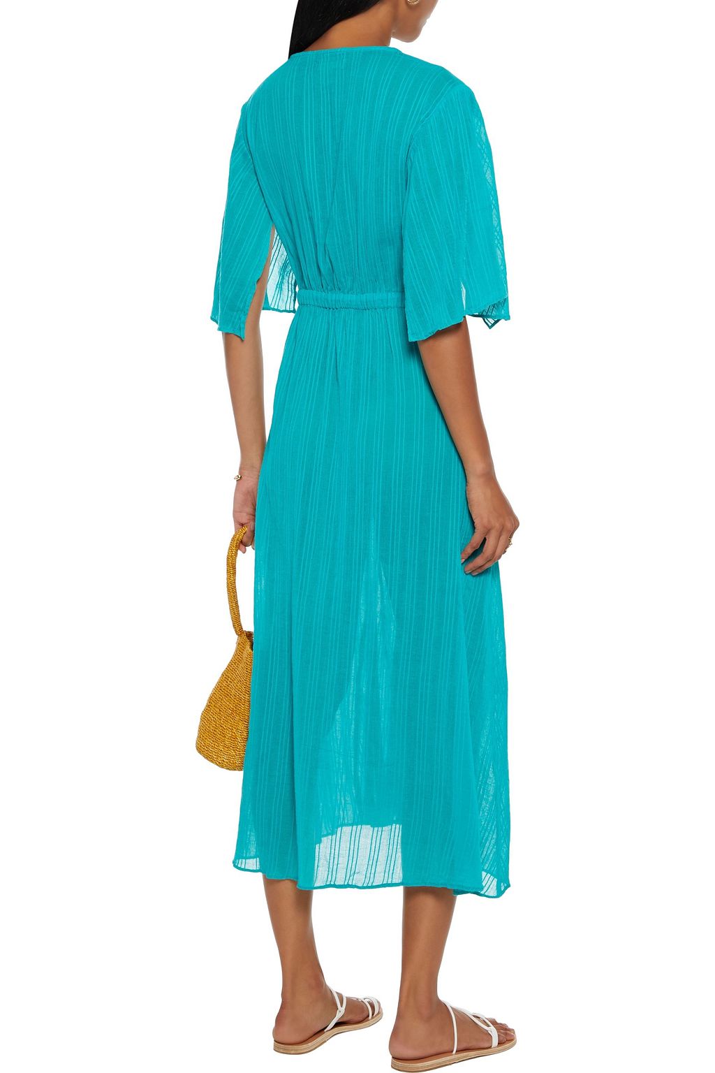 VIX PAULA HERMANNY Malia cotton-jacquard midi dress