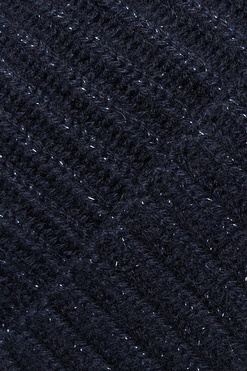 N.PEAL Metallic ribbed cashmere beanie