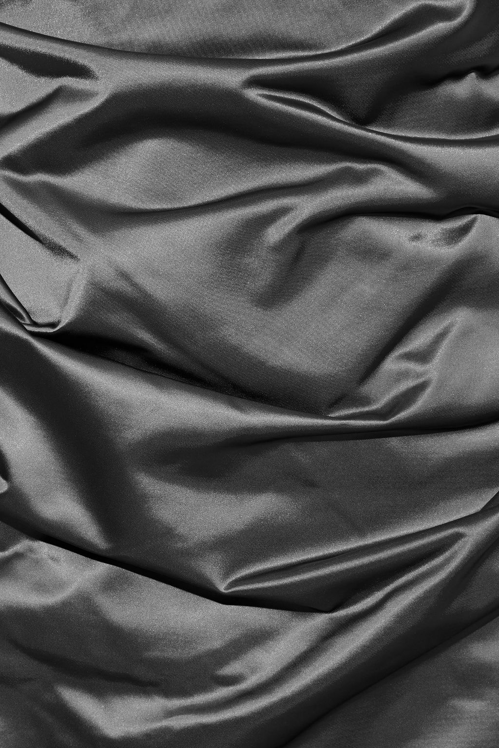 HELMUT LANG Gathered satin mini slip dress