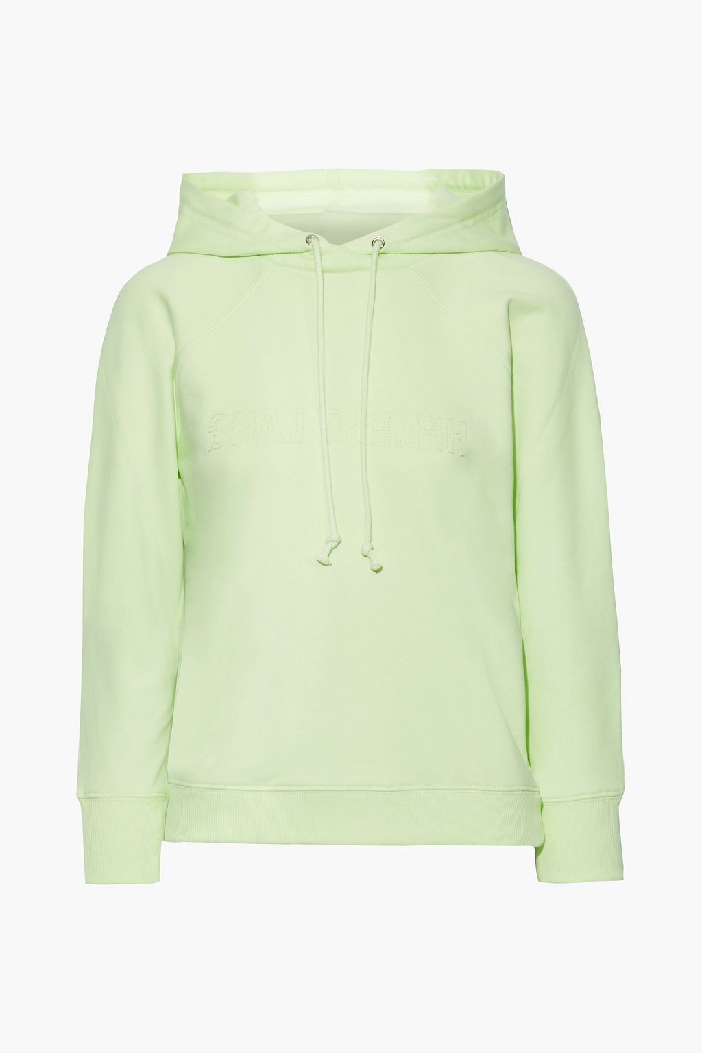 HELMUT LANG Embroidered French cotton-terry hoodie | THE OUTNET