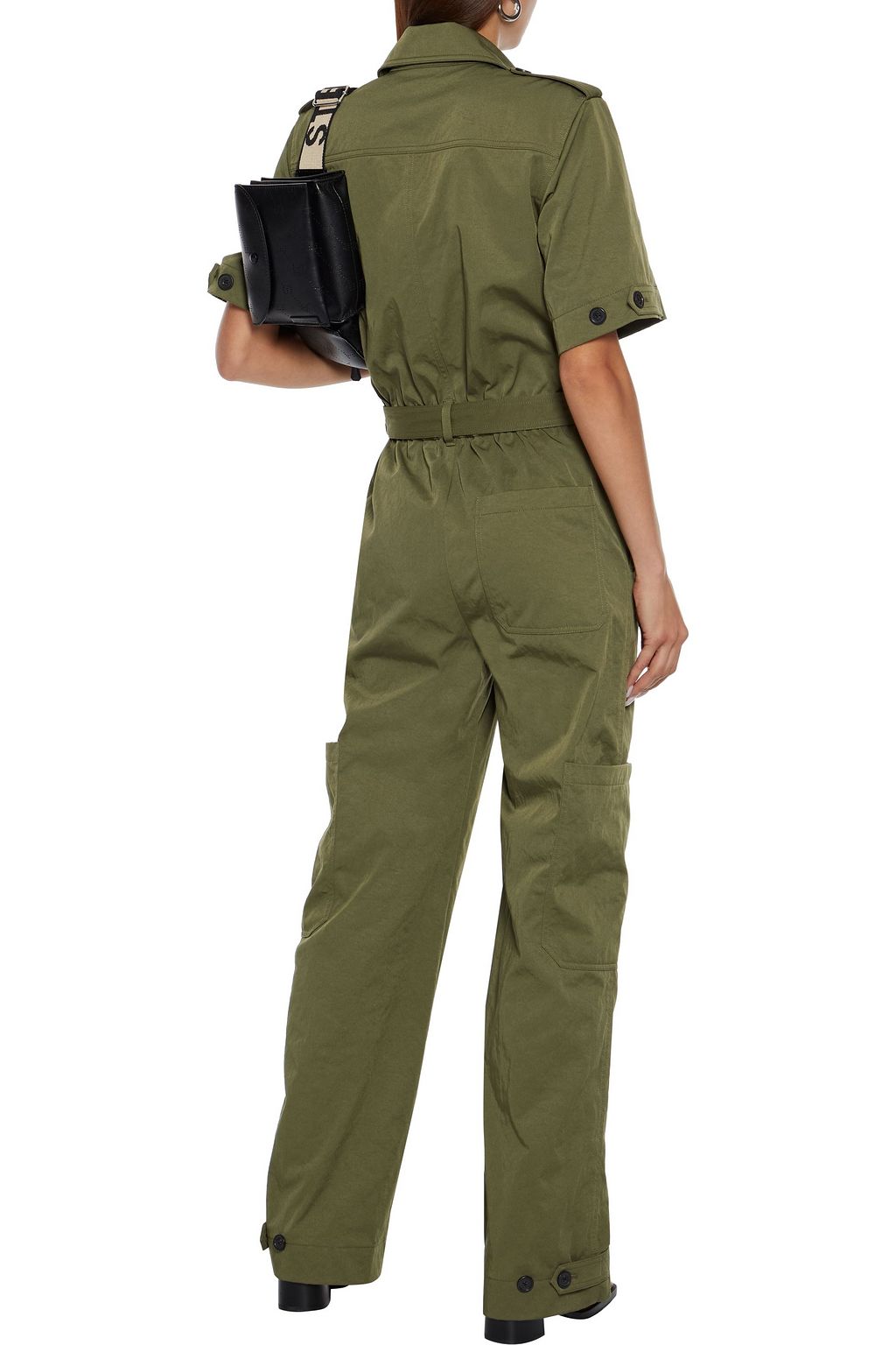HELMUT LANG Utility belted twill jumpsuit