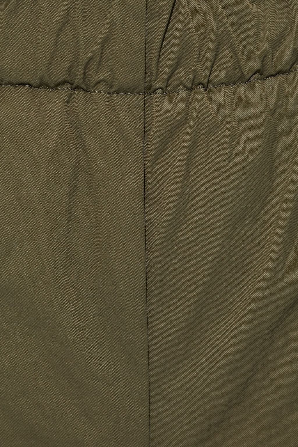 HELMUT LANG Gathered twill shorts