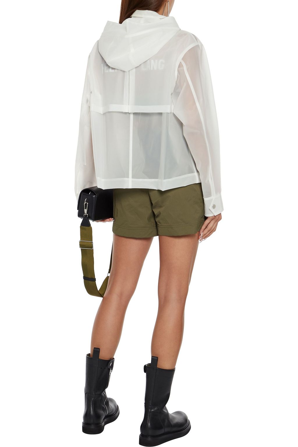 HELMUT LANG Gathered twill shorts