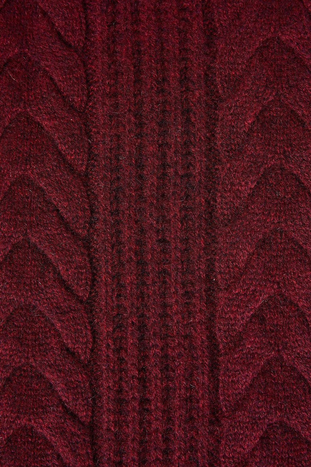 N.PEAL Cable-knit cashmere scarf