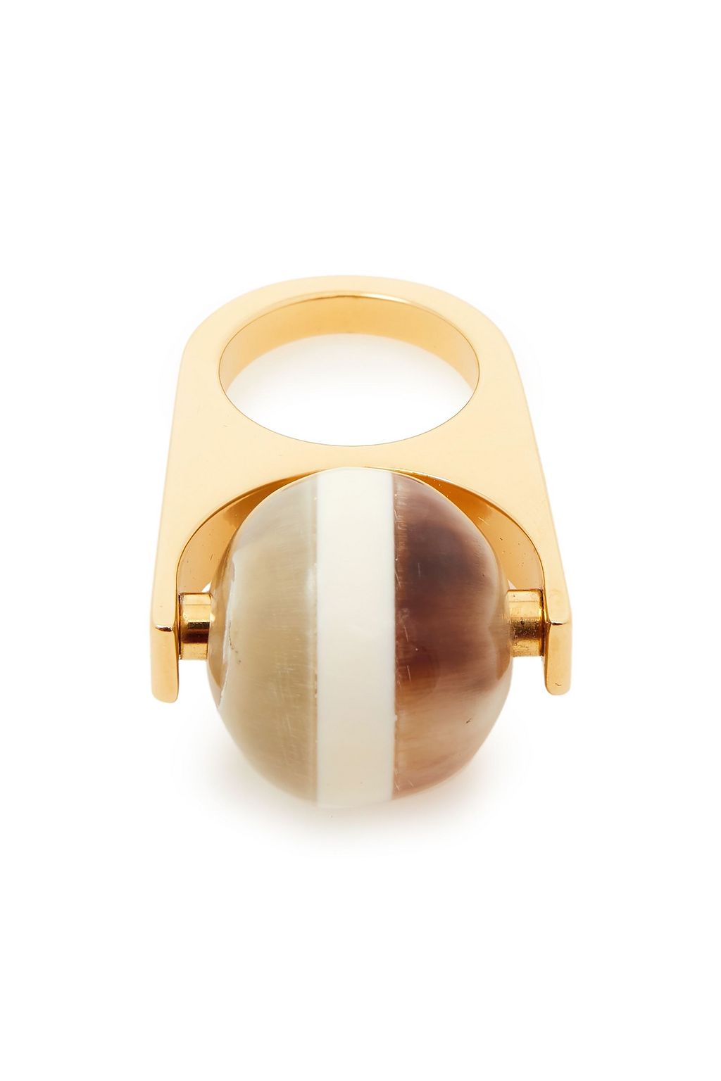 MARNI Gold-tone horn ring
