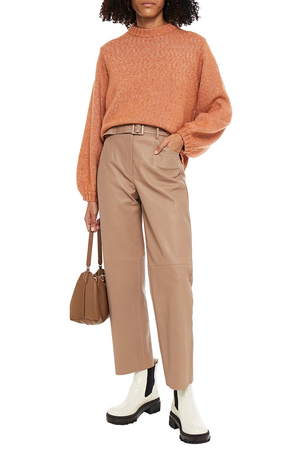 LEE MATHEWS Mélange wool-blend sweater