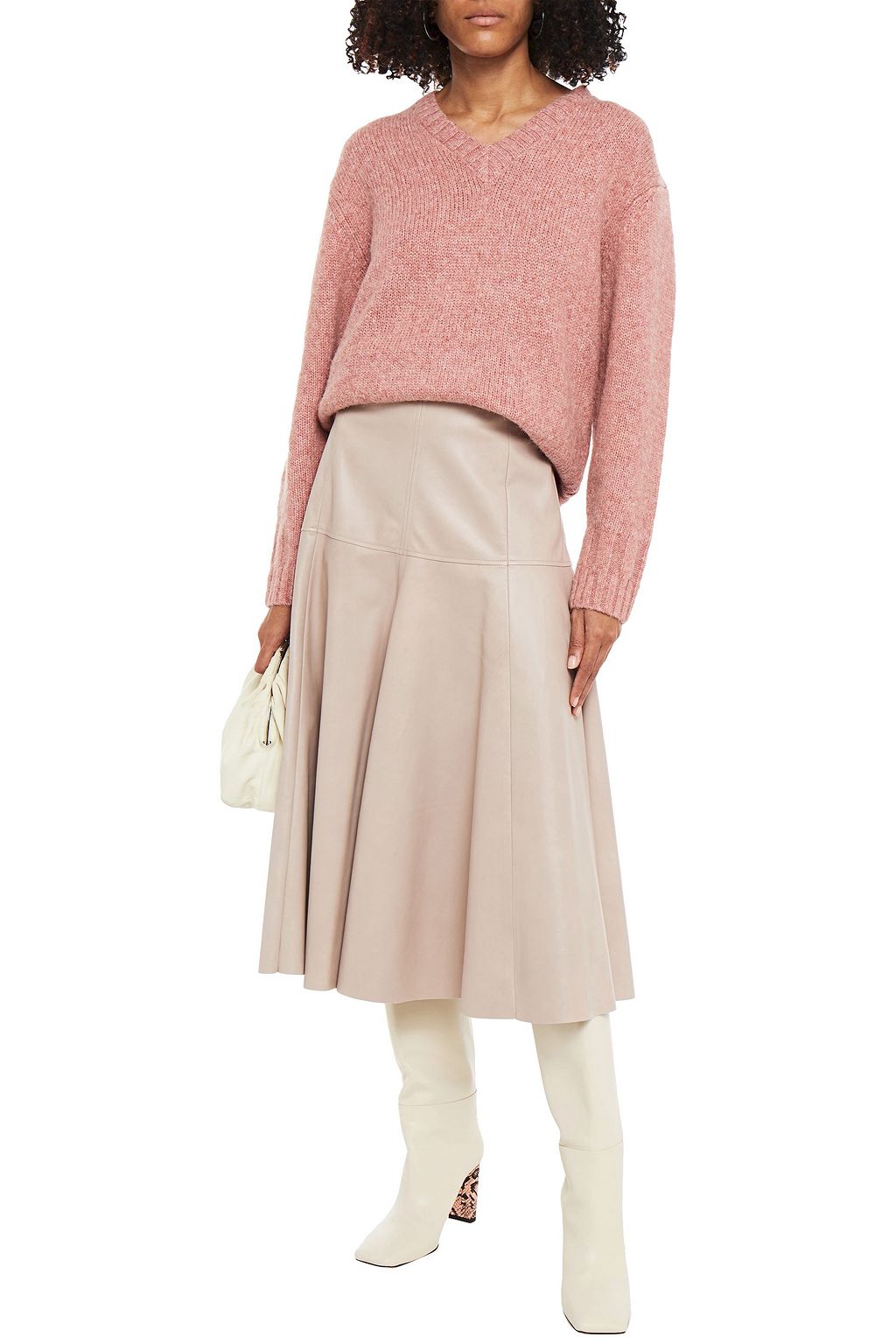 LEE MATHEWS Mélange wool-blend sweater