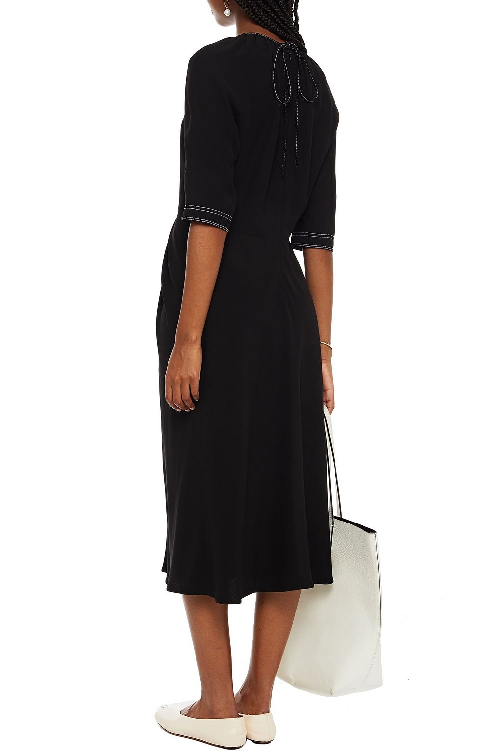 MARNI Pleated cady midi dress