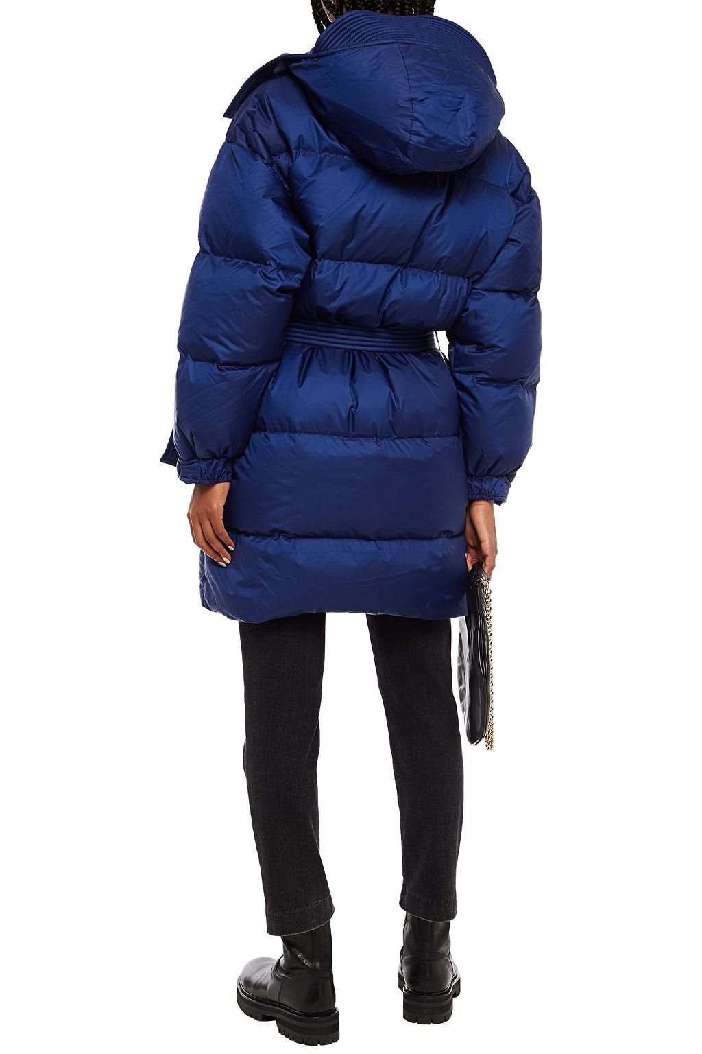 IENKI IENKI Belted quilted shell hooded down coat