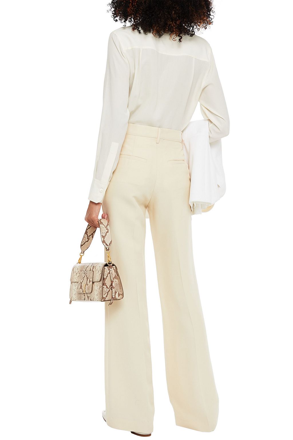 VALENTINO GARAVANI Silk and wool-blend crepe flared pants