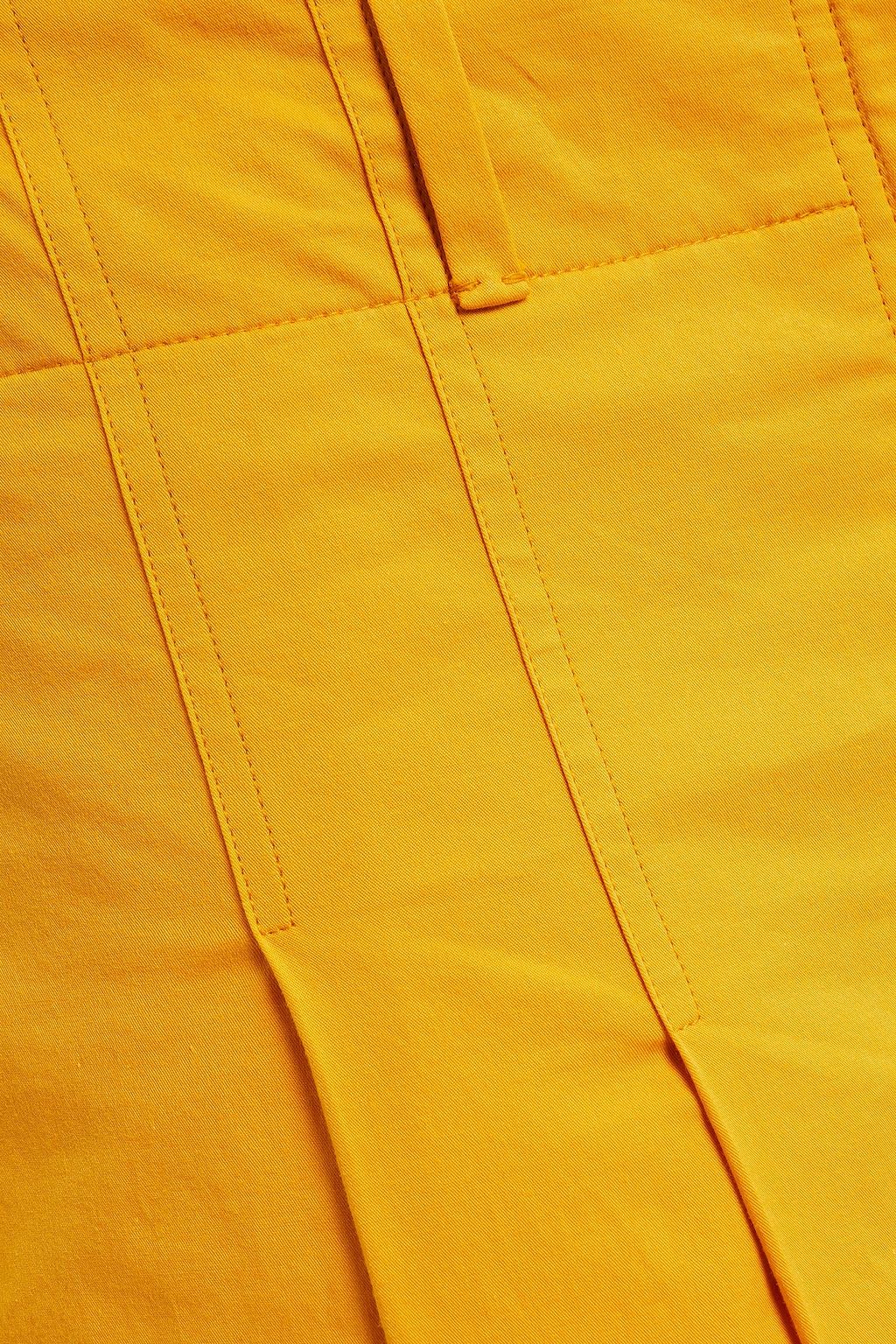 LORO PIANA Pleated cotton-blend wide-leg pants