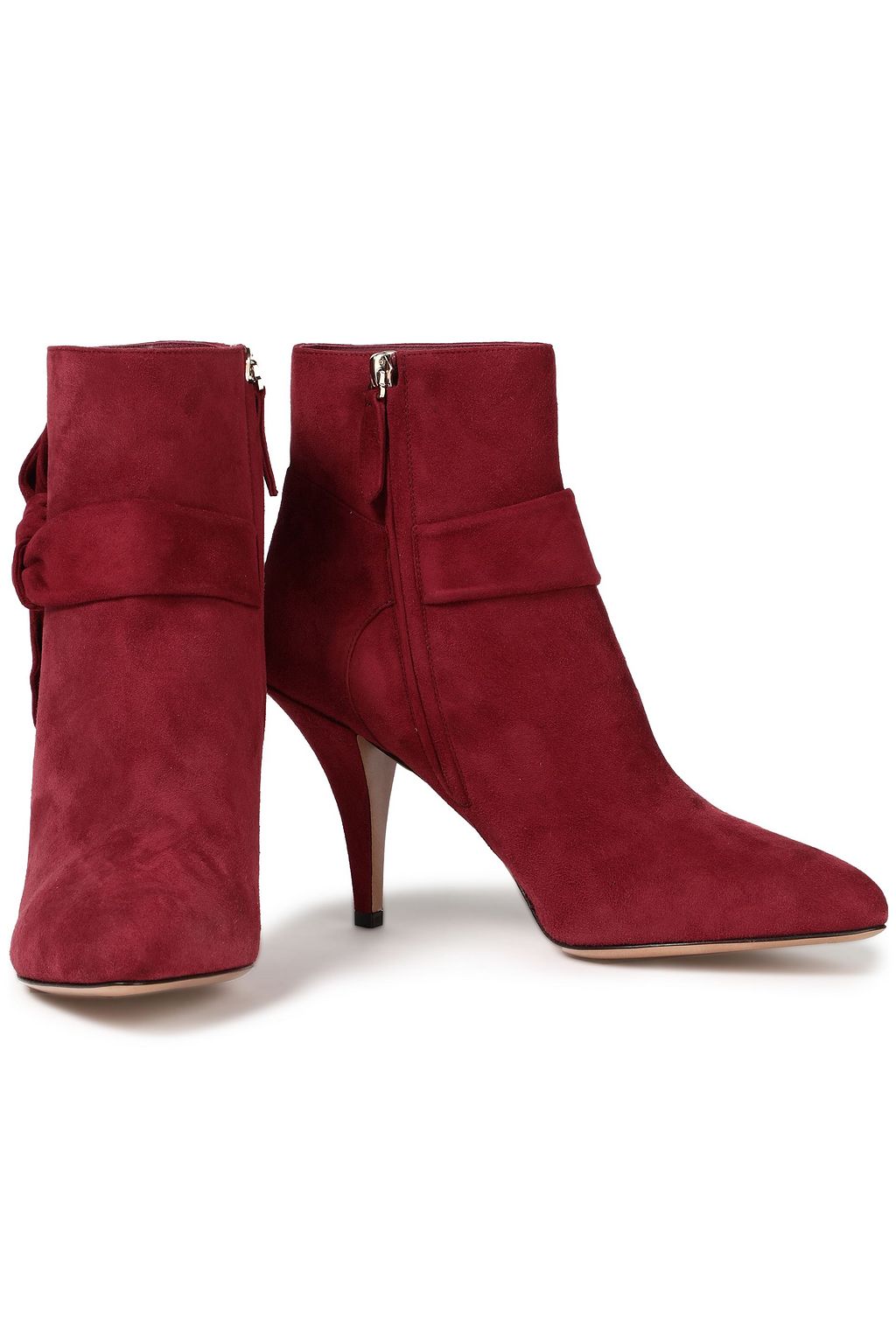 VALENTINO GARAVANI Ankle Boots aus Veloursleder mit Knotendetail