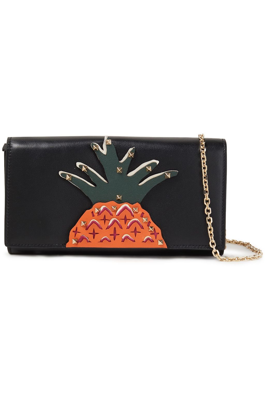 VALENTINO GARAVANI Appliquéd leather continental wallet