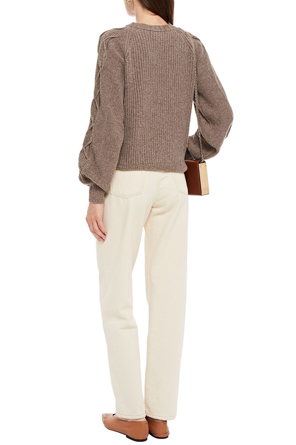 CHARLI Nerea ribbed and cable-knit sweater