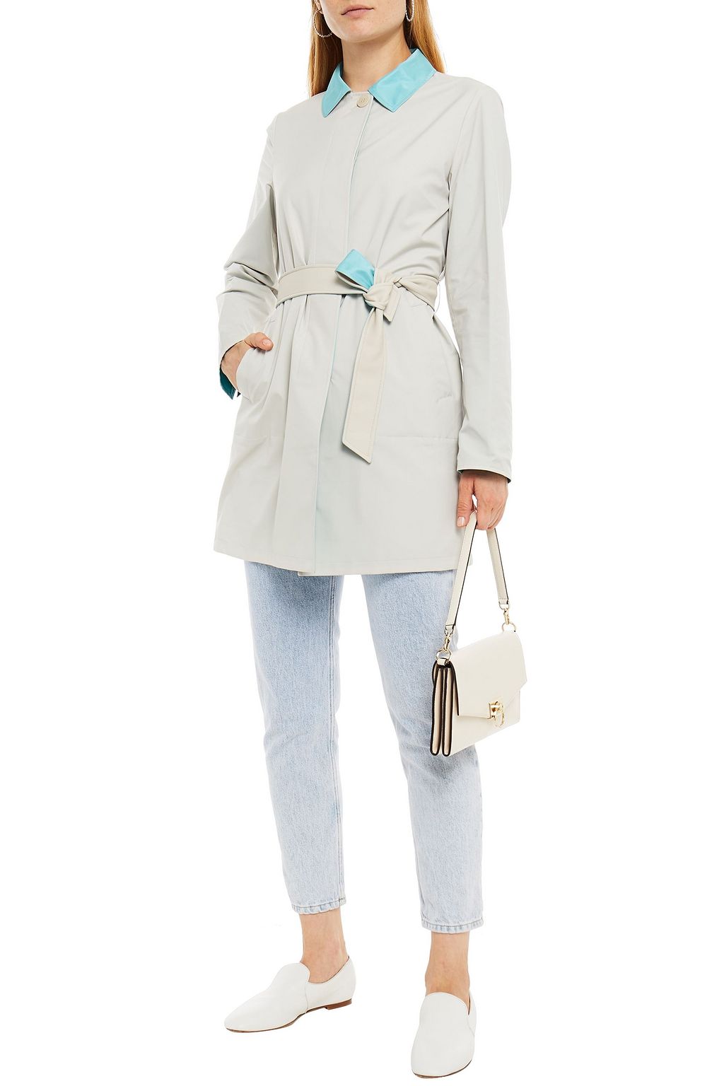 LORO PIANA Reversible two-tone shell trench coat