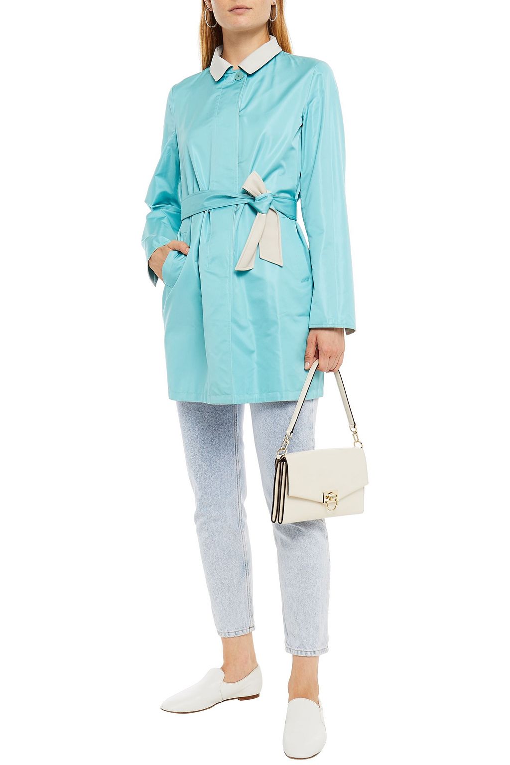 LORO PIANA Reversible two-tone shell trench coat