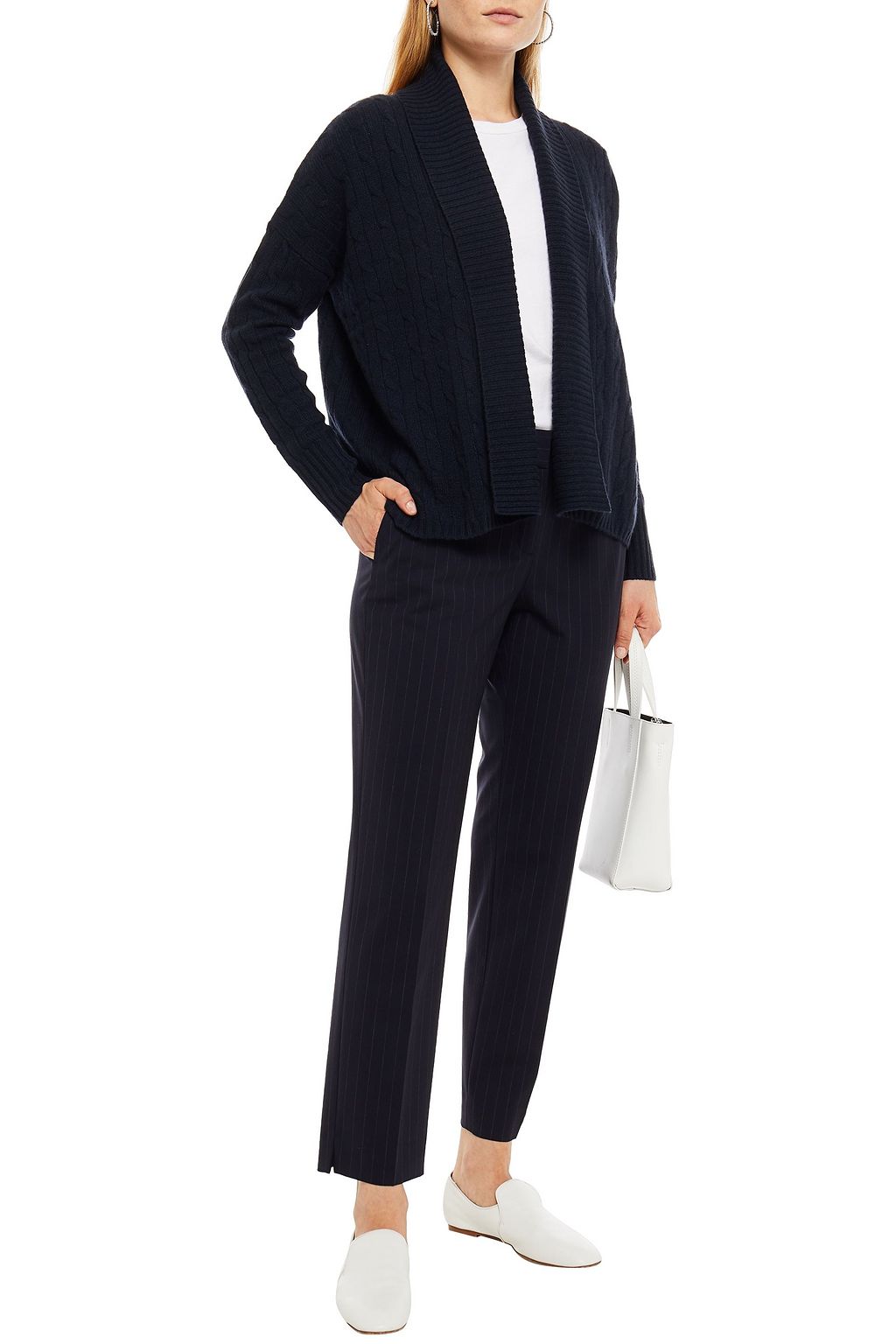 N.PEAL Cable-knit cashmere cardigan
