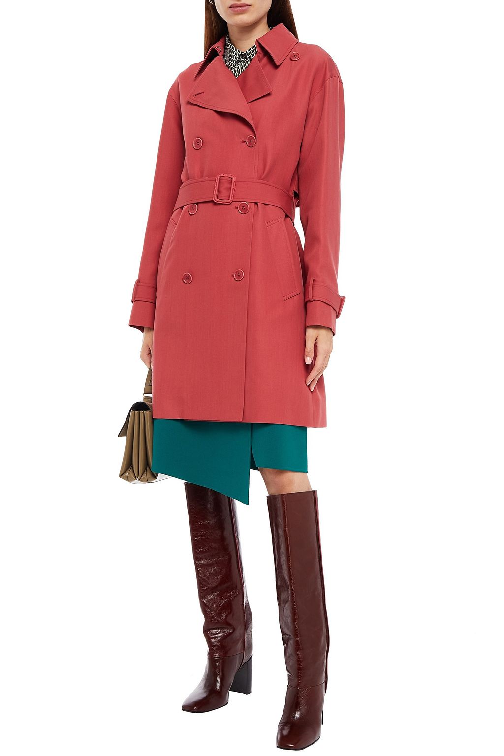 LORO PIANA Double-breasted wool and silk-blend twill trench coat