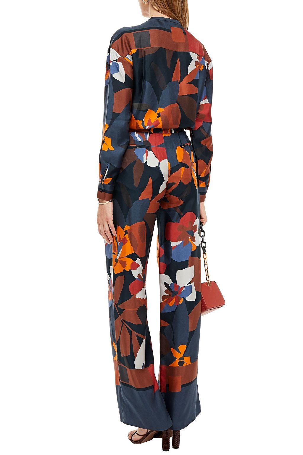 LORO PIANA Floral-print silk-twill tunic